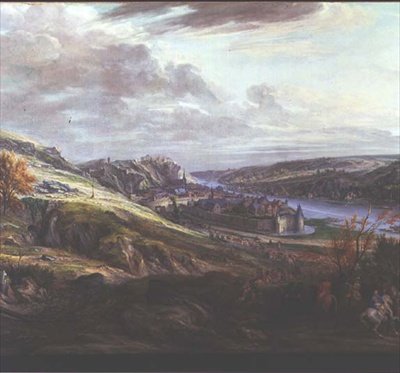 O Cerco do Château e a Cidade de Dinant (óleo sobre tela) de Adam Frans van der Meulen