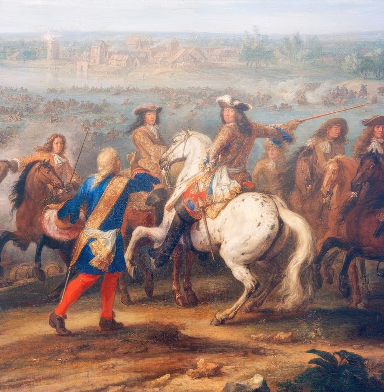 Atravessando o Reno em Lobith, 12 de Junho de 1672 de Adam Frans van der Meulen