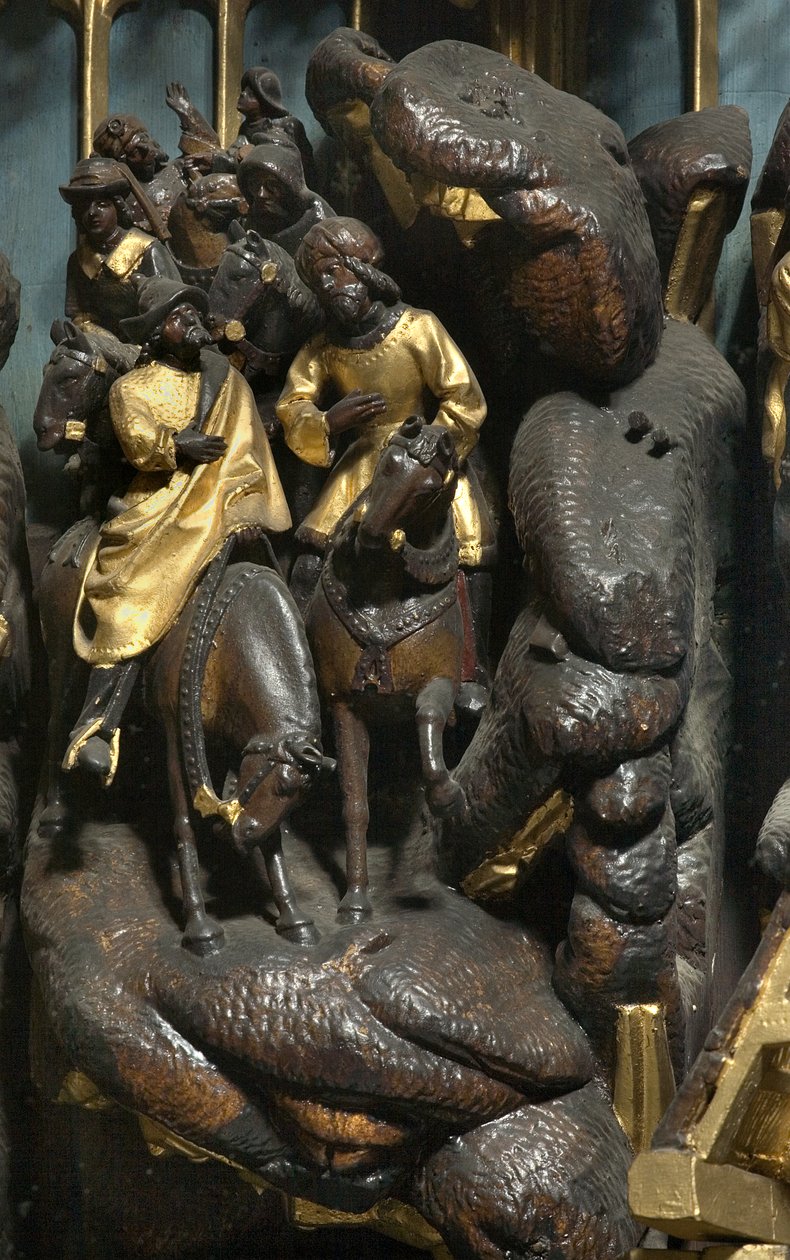 Adoração dos Magos, detalhe de Adam Kraft