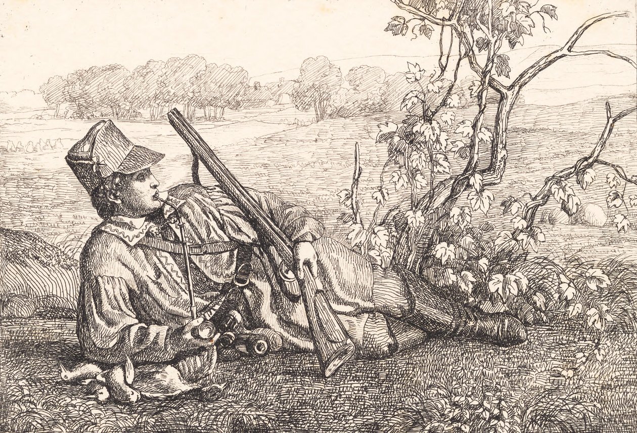 Paisagem com um caçador de descanso de Adam Müller