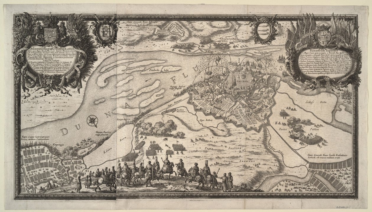 O cerco de Riga pelo exército russo sob o czar Alexei Mikhailovich em 1656, 1656 de Adam Perelle