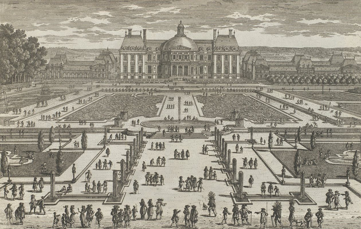 Vista de Vaux-Le-Vicomte, década de 1680., década de 1680. de Adam Perelle