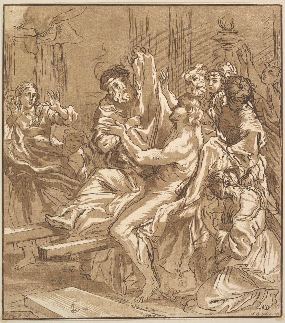 O milagre de Naim, 1786. de Adam von Bartsch