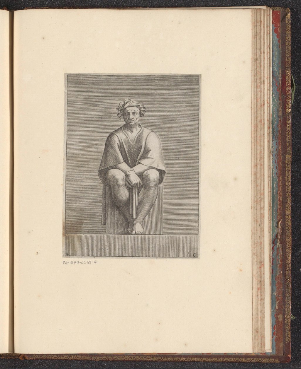 homem sentado Pinturas na Capela Sistina (título da série) de Adamo Scultori
