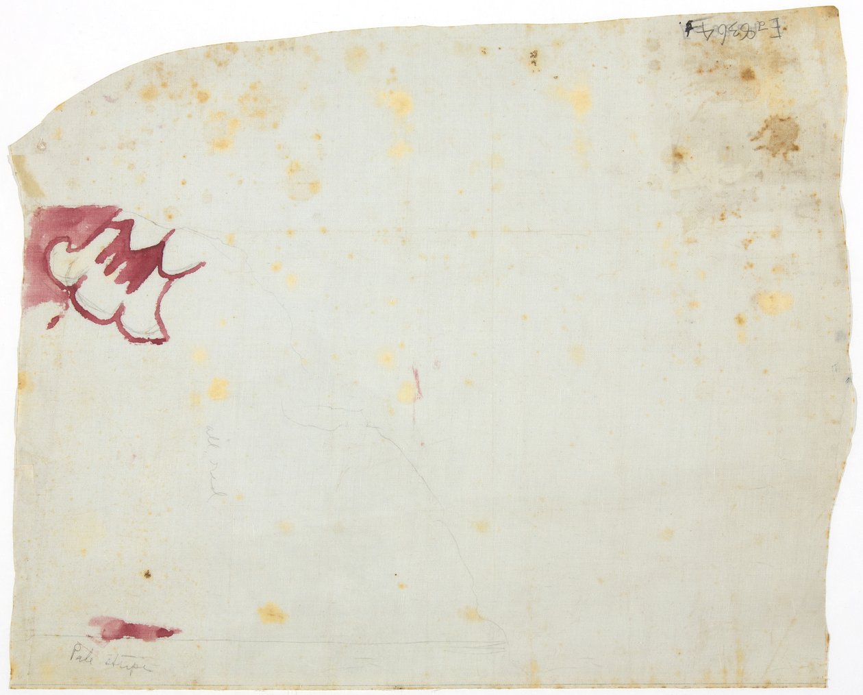 Cópia de um fragmento de pintura de parede da Casa de Barrios, Teopancaxco, Teotihuacan, Estado do México de Adela Breton