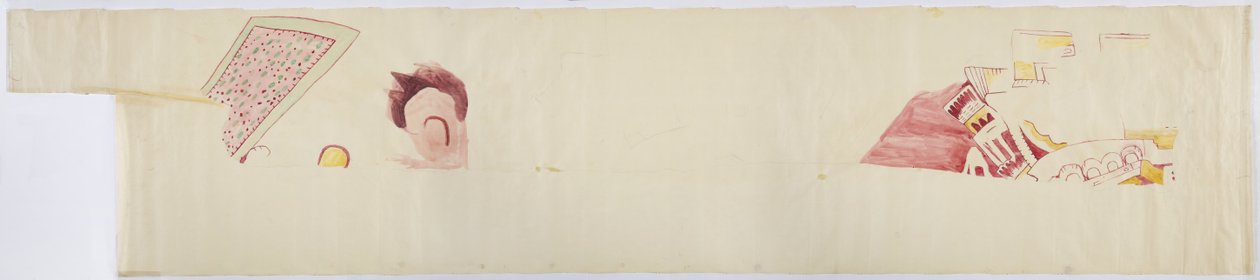 Cópia de fragmentos de pinturas de Teotihuacan, Estado do México de Adela Breton