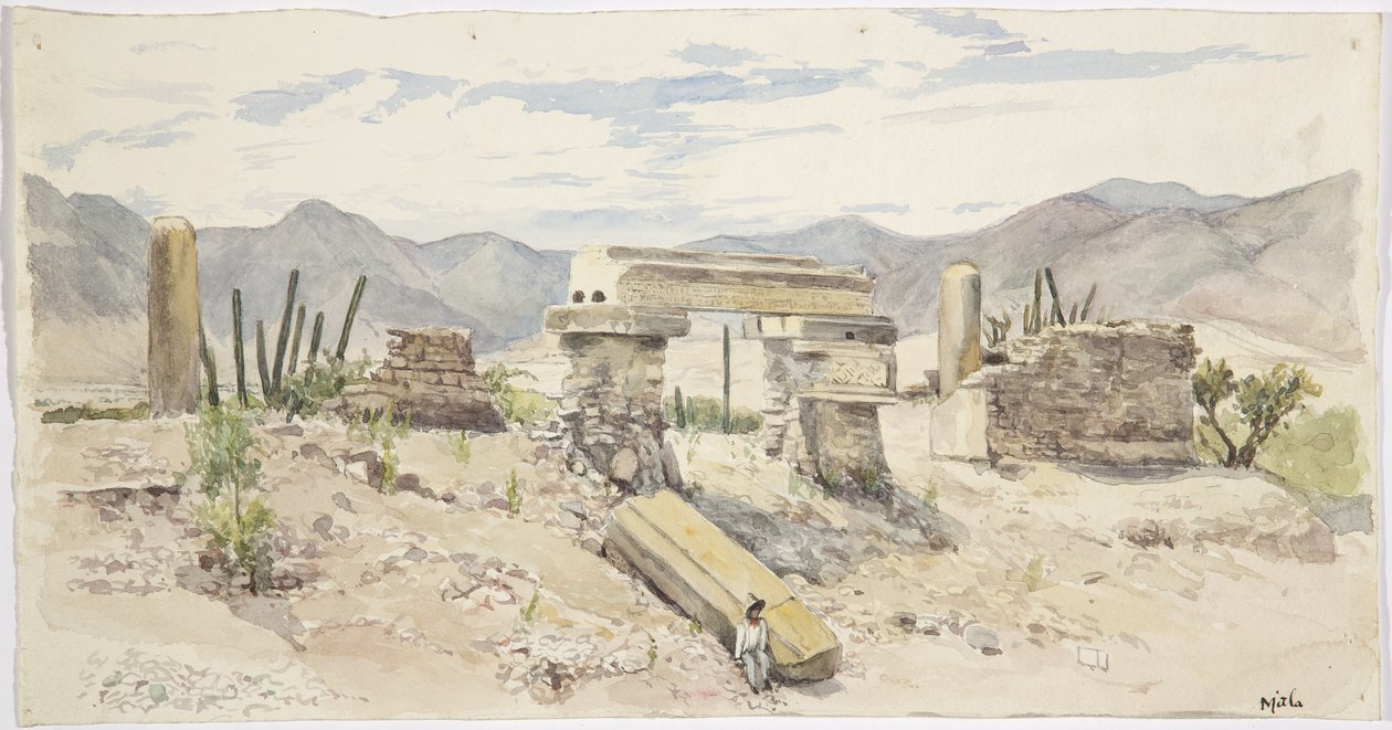 Ruínas em Mitla, Oaxaca, México de Adela Breton