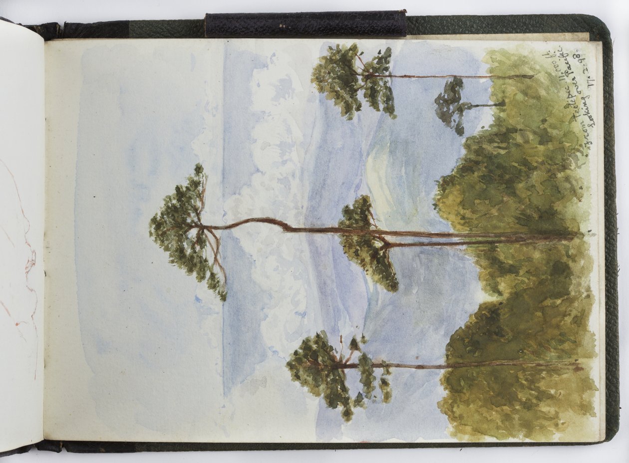 Caderno de desenhos de aquarelas, desenhos e notas, México,1896-1898 (aquarela) de Adela Breton