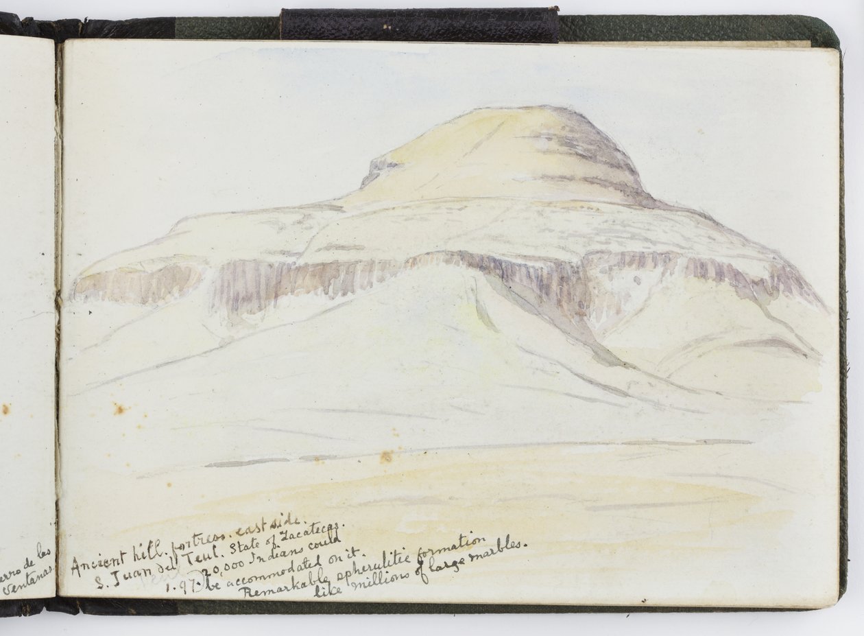 Caderno de desenhos de aquarelas, desenhos e notas, México,1896-1898 (aquarela) de Adela Breton