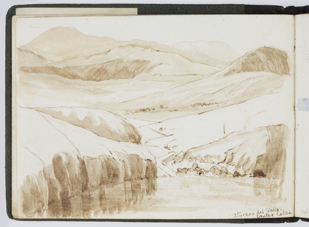 Caderno de desenhos de aquarelas, desenhos e notas, México,1896-1898 (aquarela) de Adela Breton