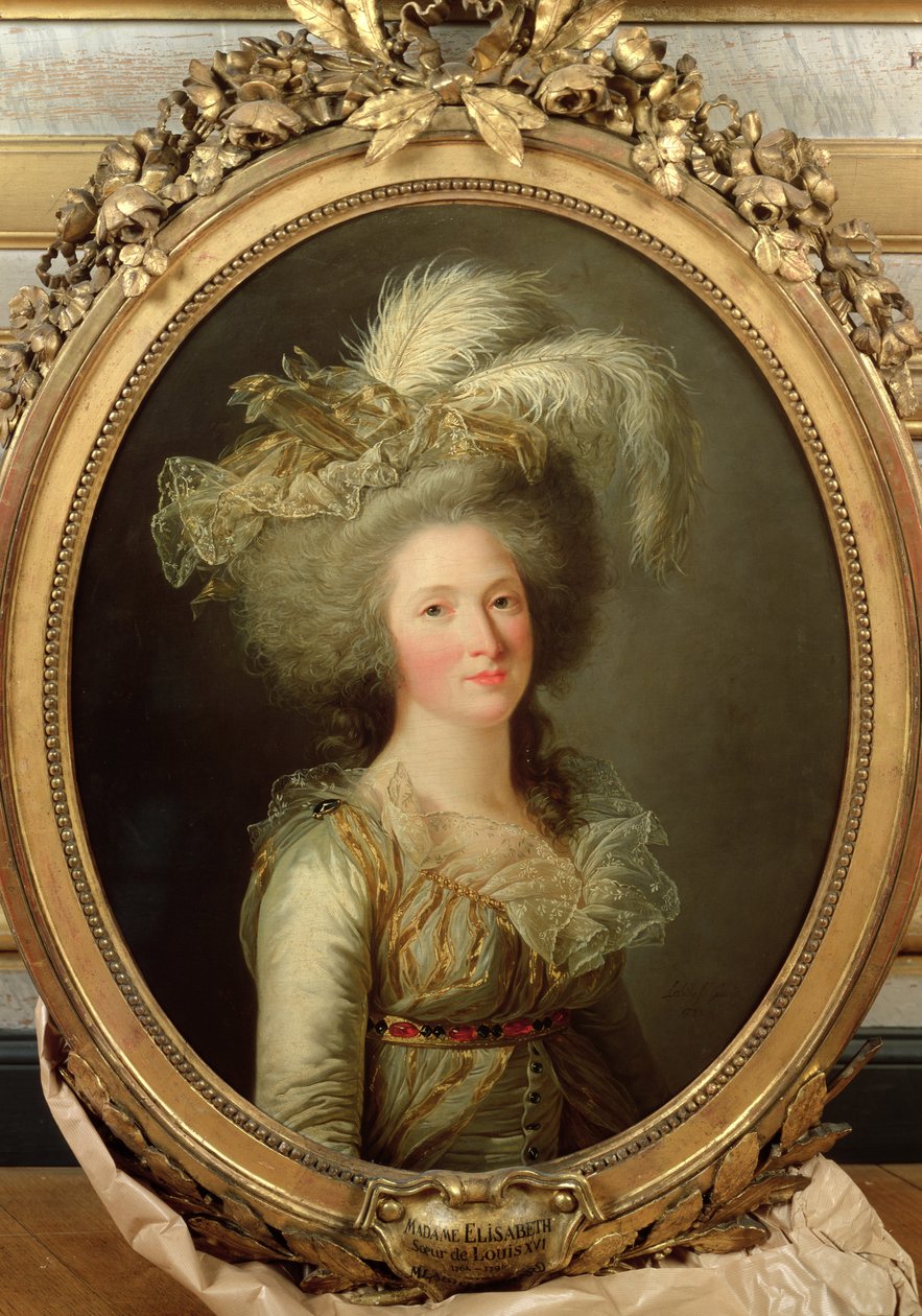 Elisabeth da França (1764-94) chamada Madame Elisabeth, 1788 de Adelaide Labille Guiard