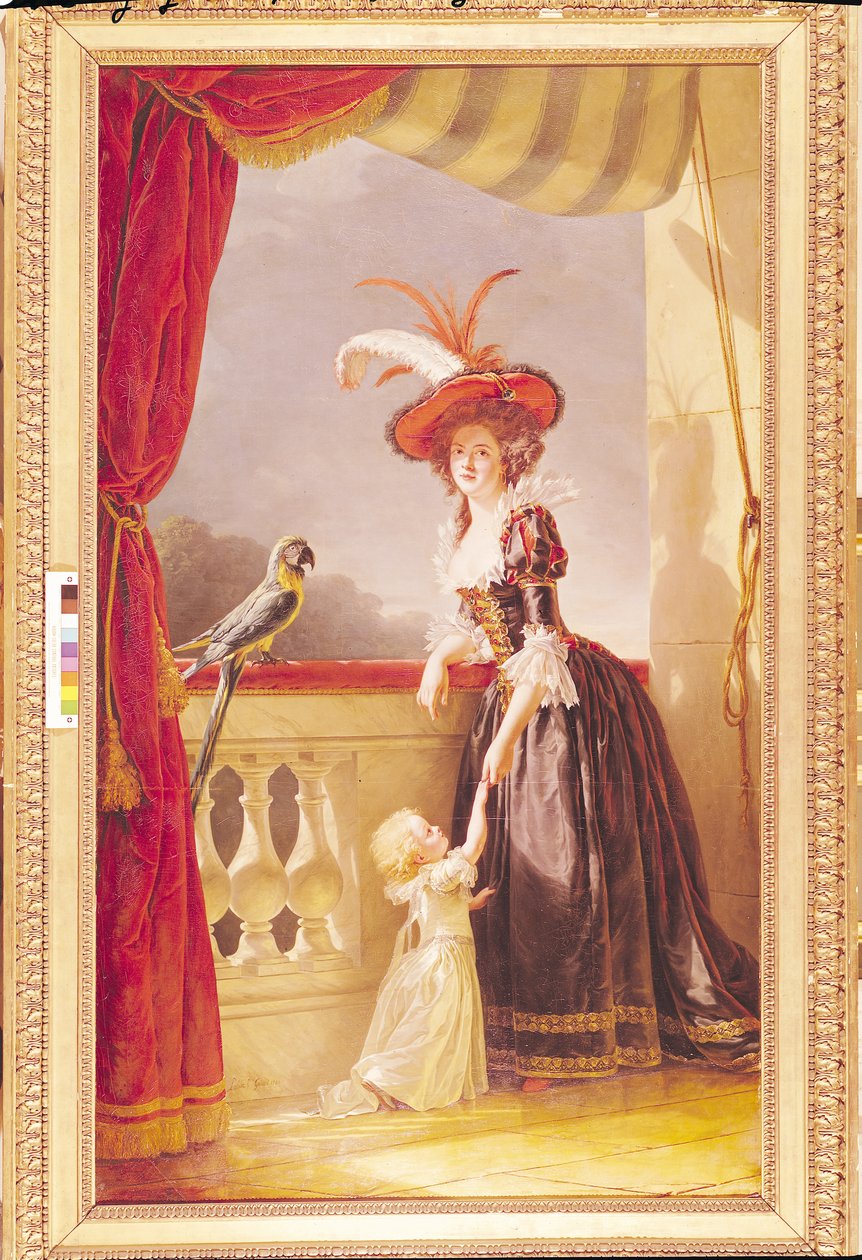 Retrato de Louise-Elisabeth de France (1727-1759) Duquesa de Parma e seu filho Ferdinand (1751-1802), 1786 de Adelaide Labille Guiard