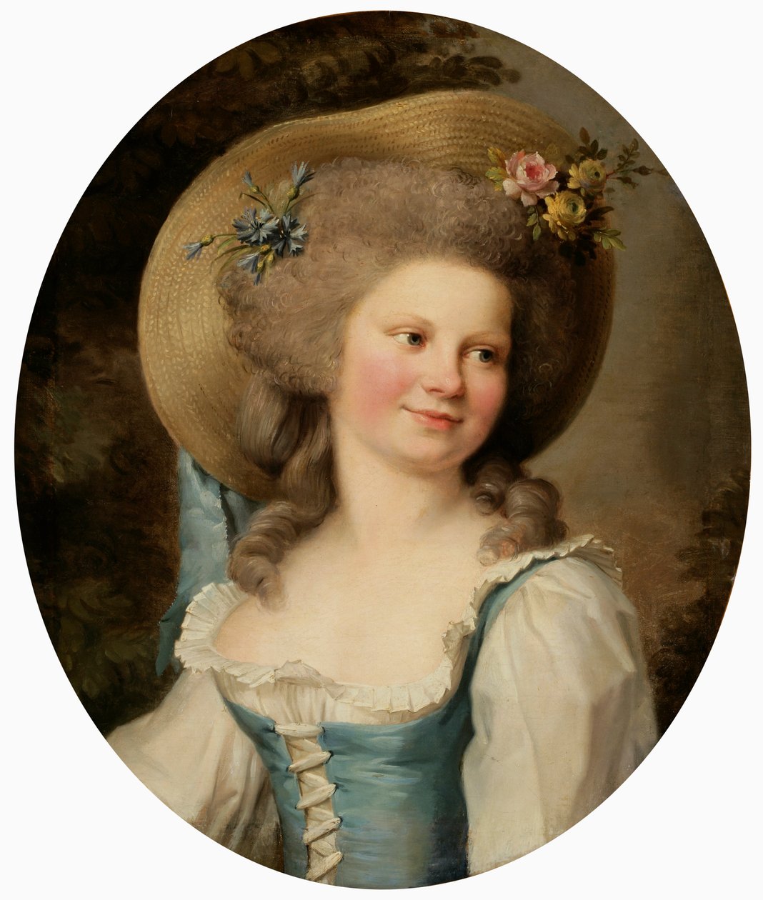 Madame Dugazon 1755-1821 como Babet na Comédia Blaise e Babet, ou na Suíte de Três Fazendeiros. de Adelaide Labille Guiard