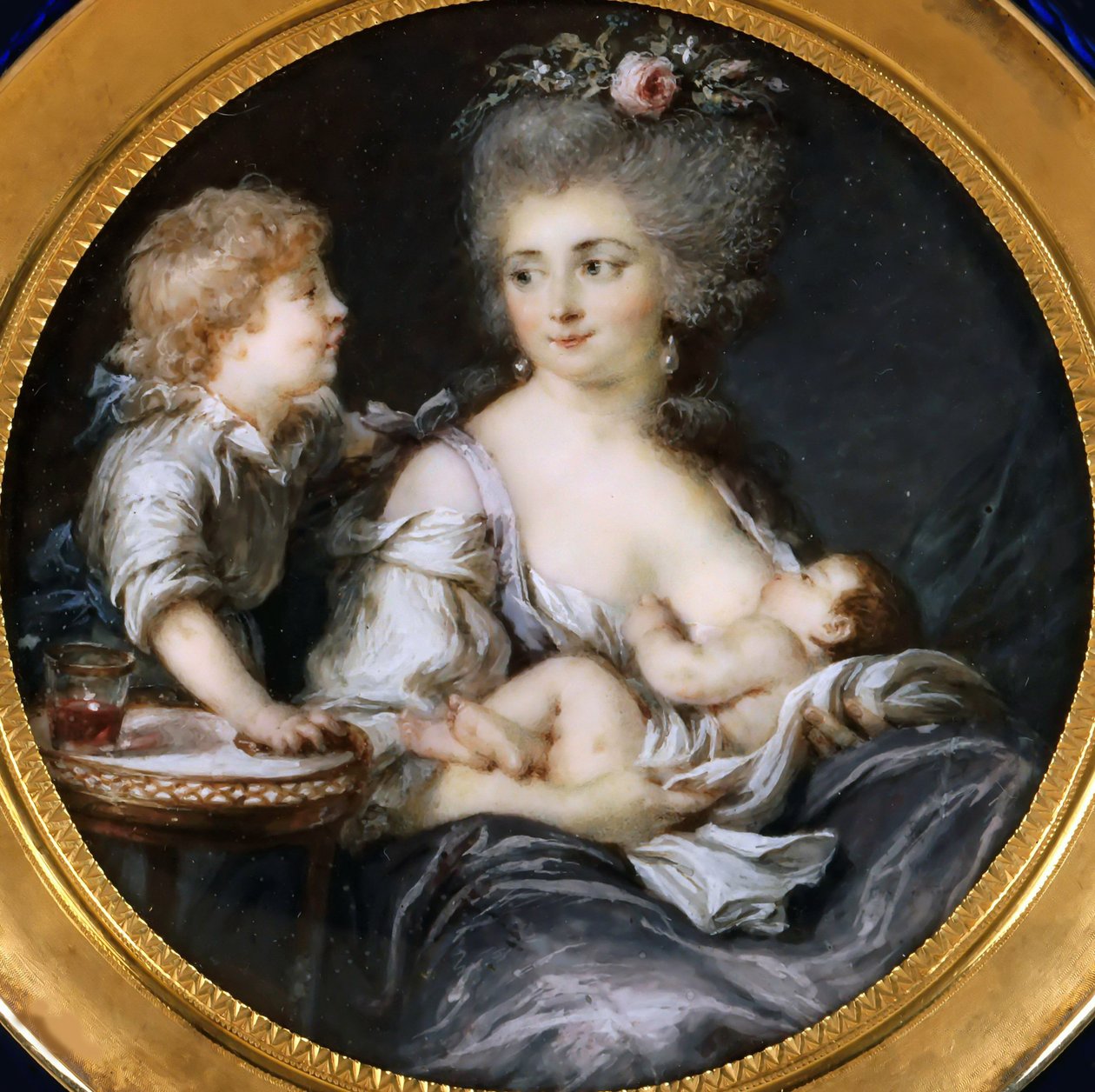 Madame Mitoire e seus filhos. de Adelaide Labille Guiard