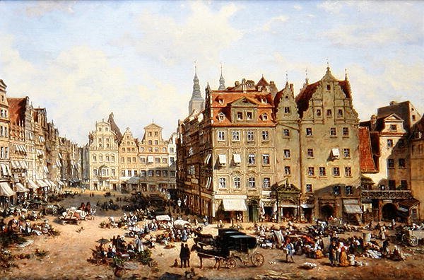 O Mercado em Wroclaw de Adelbert Wolfl