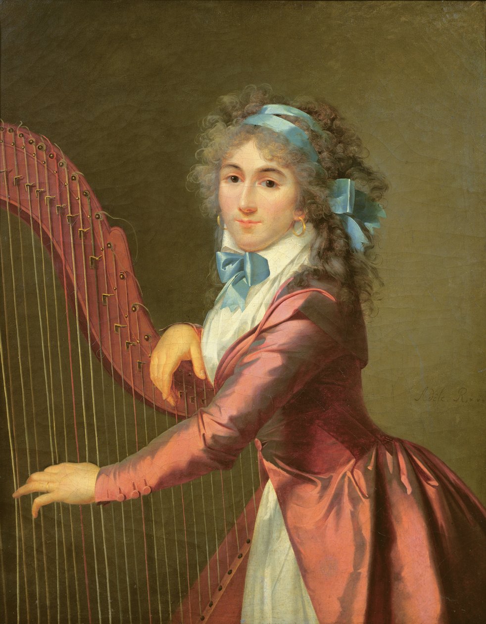 Retrato de um jovem Harpista de Adele Romany