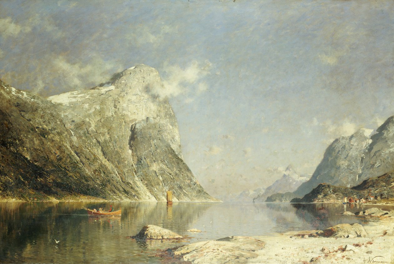 Uma cena de fiorde de Adelsteen Normann
