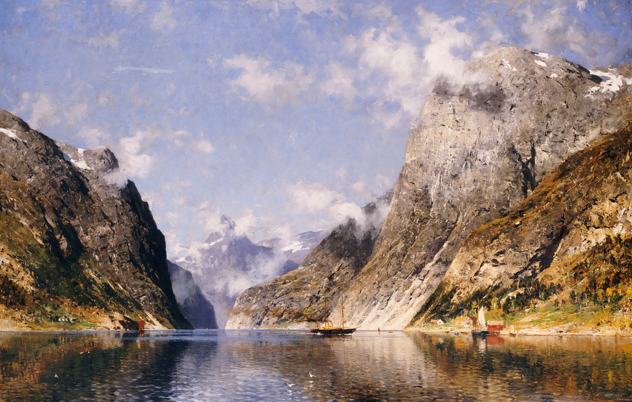Um fiorde norueguês de Adelsteen Normann