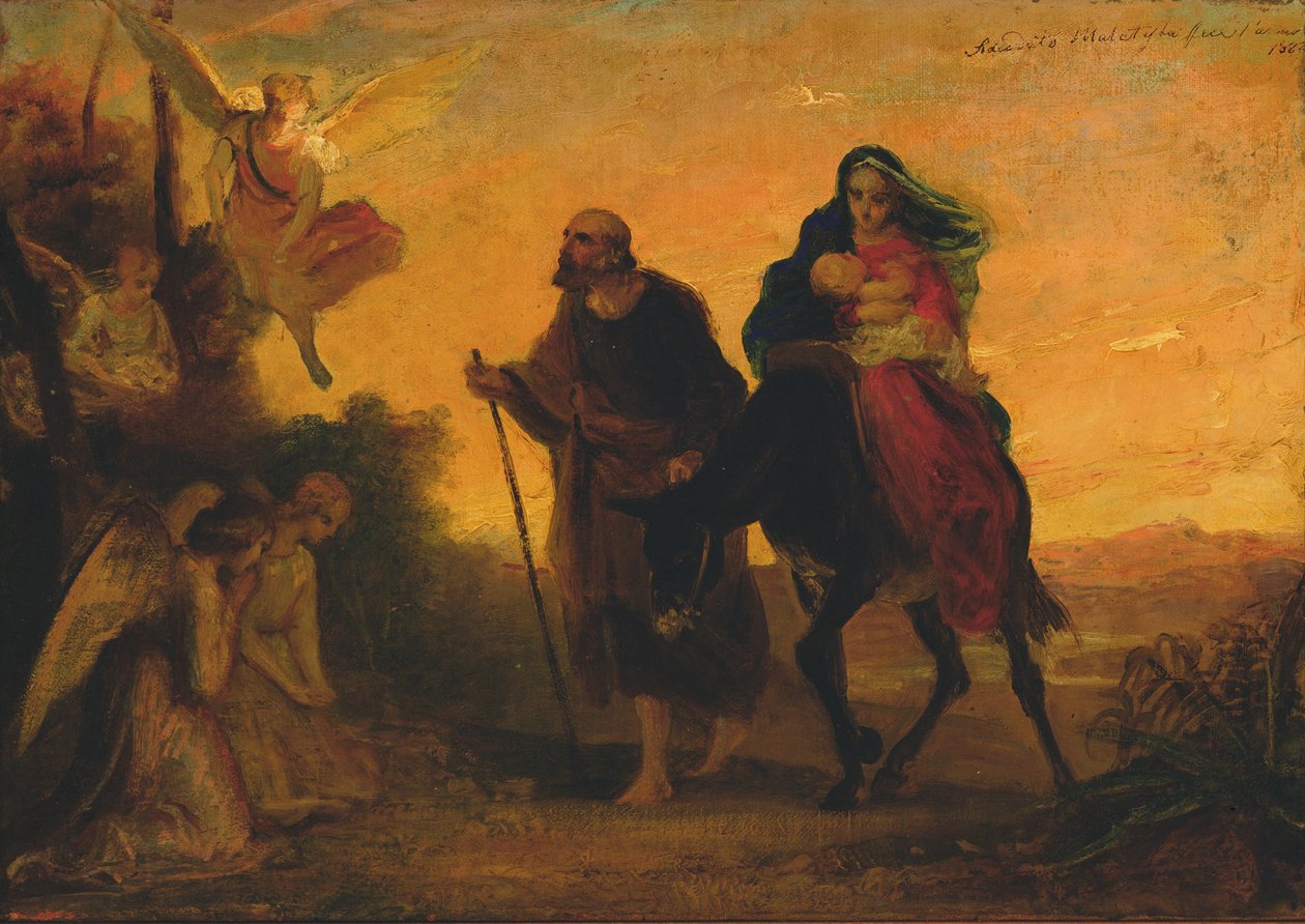 A fuga para o Egito, 1862 de Adeodato Malatesta or Malatesti