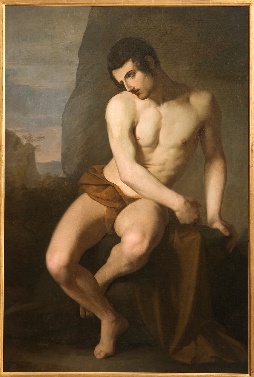 Nu Masculino (Prometeu) (óleo sobre tela) de Adeodato Malatesta or Malatesti