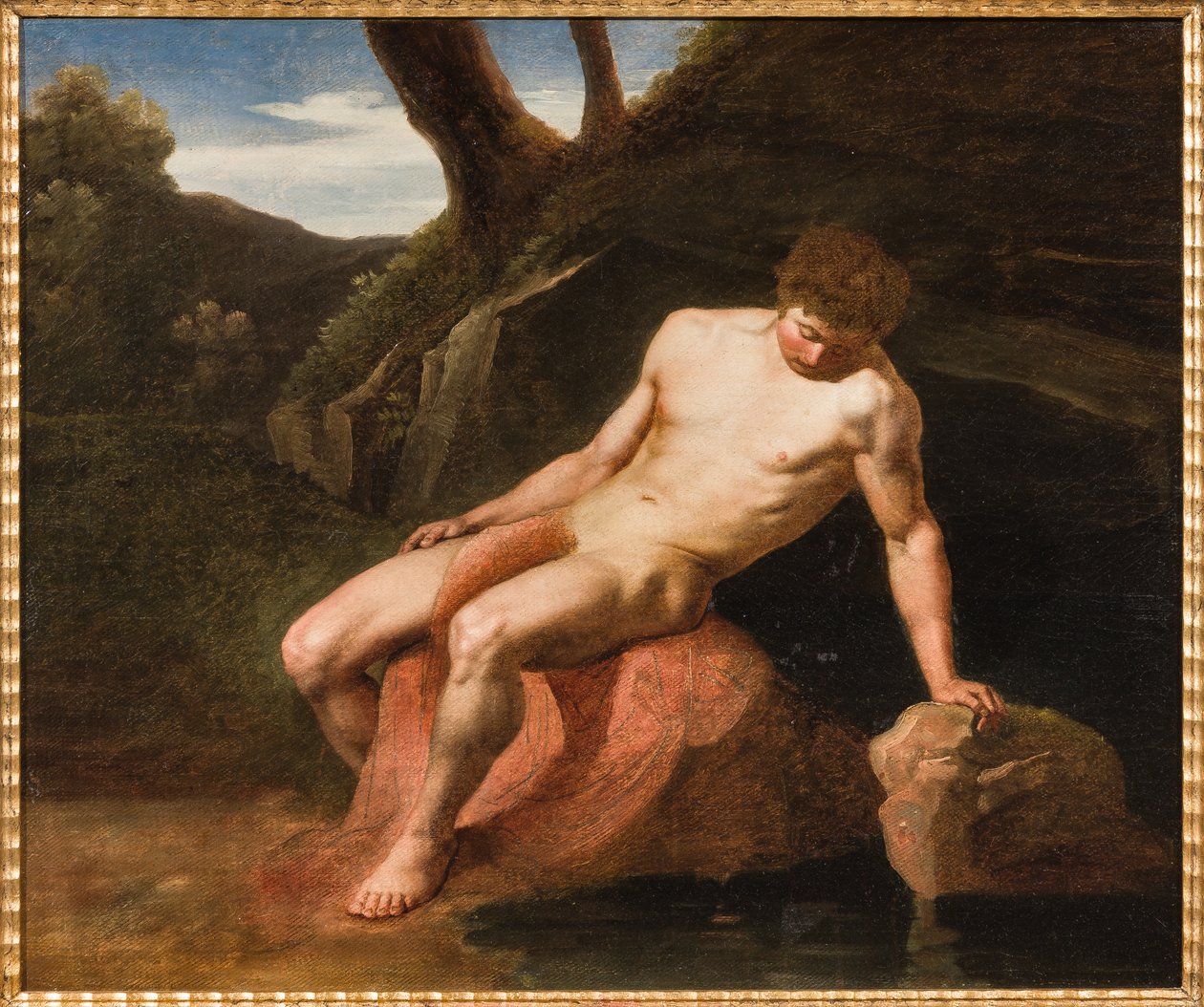 Narciso (óleo sobre tela) de Adeodato Malatesta or Malatesti