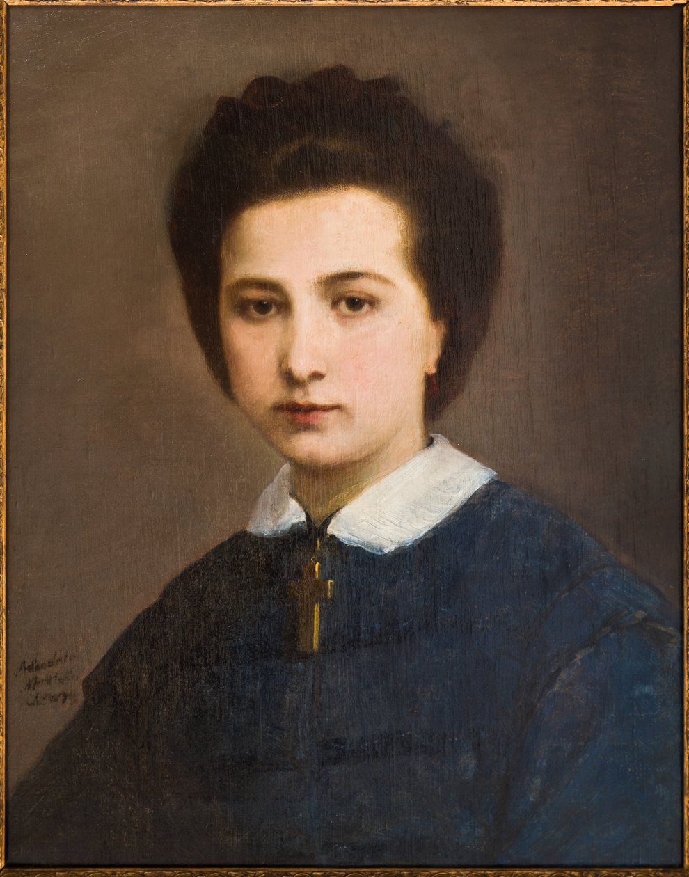Retrato de Mulher (Família Ghirelli) (óleo sobre tela) de Adeodato Malatesta or Malatesti