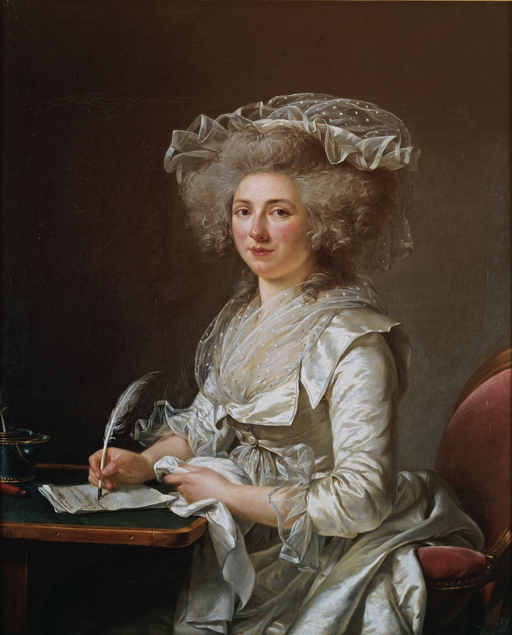 Francês:  Portrait de femme Retrato de uma mulher de Adelaide Labille Guiard