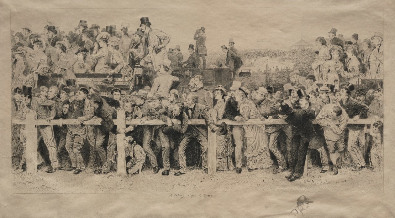 Uma cena no Derby. de Adlophe Lalauze