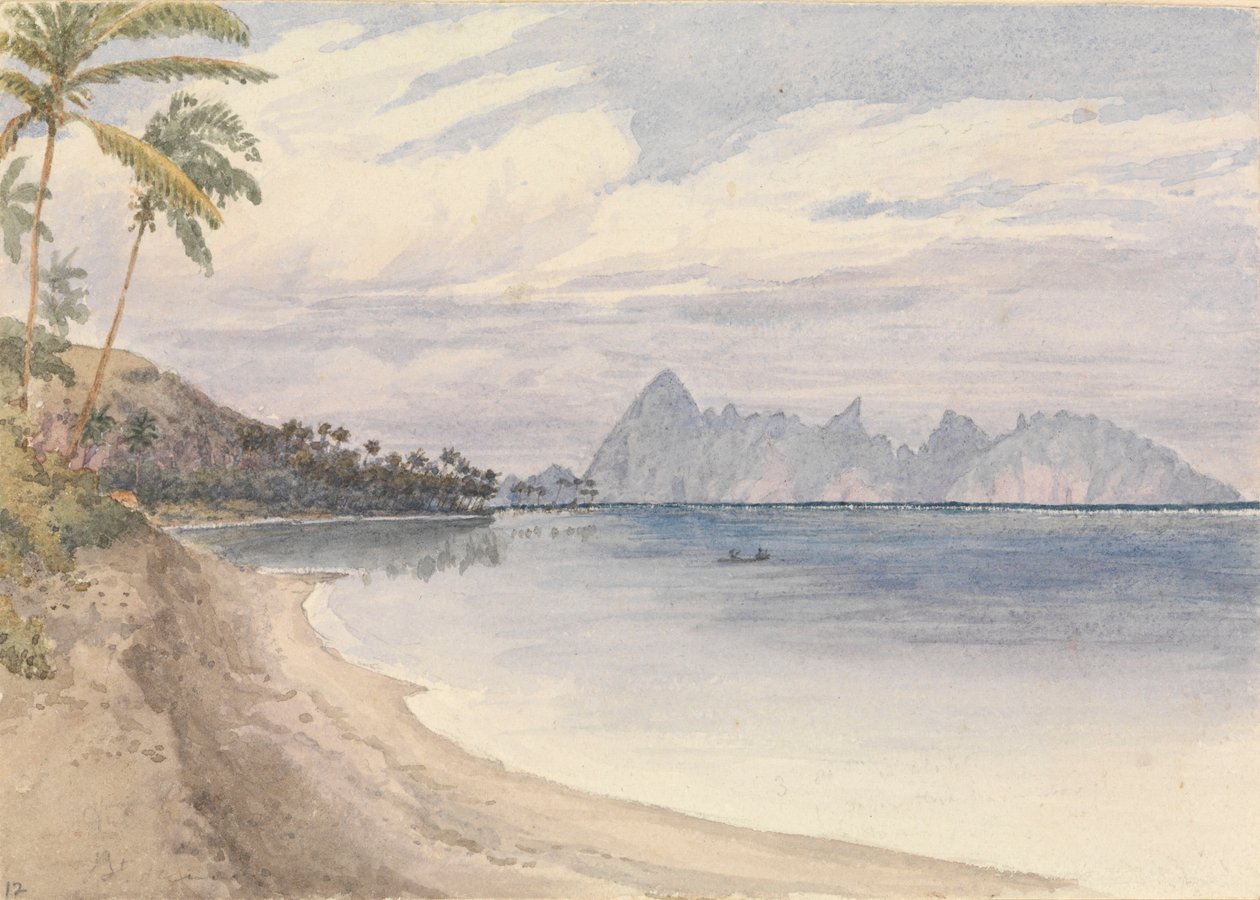 Eimeo [Moorea] de perto de Papeiti [Tahiti, Ilhas da Sociedade], 25 de agosto de 1849 de Admiral Sir Edward Gennys Fanshawe
