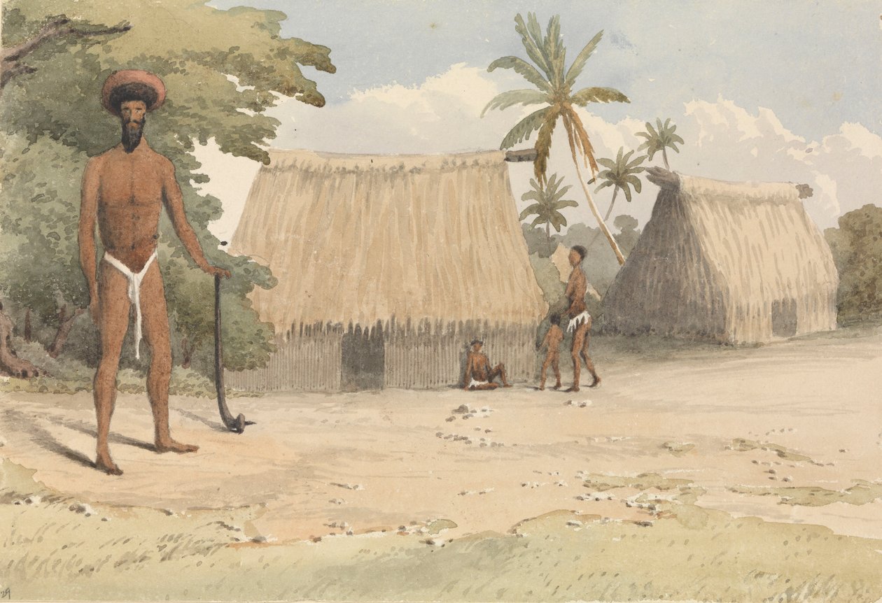 "Feejee hair-dressing; de um dos filhos mais novos de Tanoa, 7 de outubro de 1849 [Fiji] de Admiral Sir Edward Gennys Fanshawe
