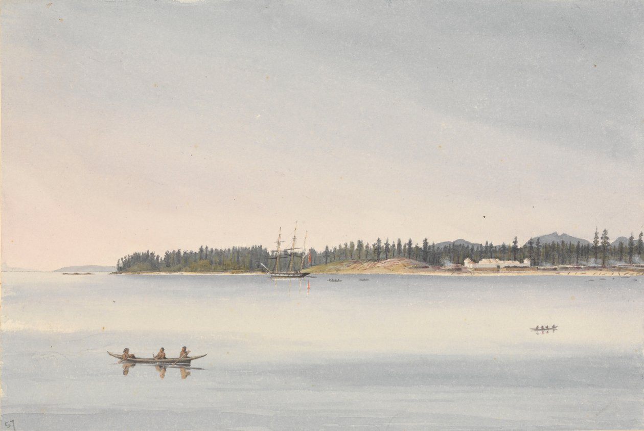 Forte Rupert, Beaver Harbour, Ilha de Vancouver, 23 de julho de 1851 [Canadá] de Admiral Sir Edward Gennys Fanshawe