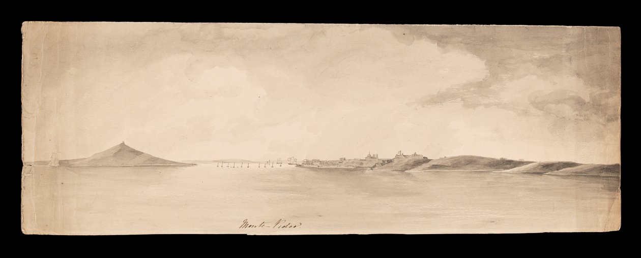 Monte Video do álbum de recortes das Índias Ocidentais, América do Norte e Bornéu de Admiral Sir Edward Gennys Fanshawe