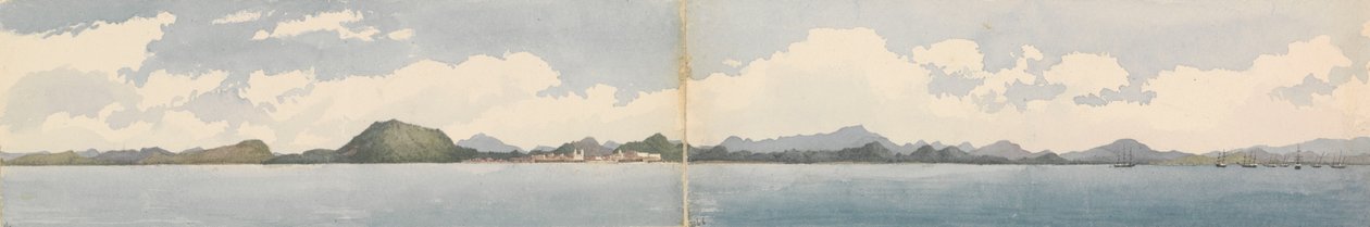 Panamá, março de 1850 (aguarela) de Admiral Sir Edward Gennys Fanshawe