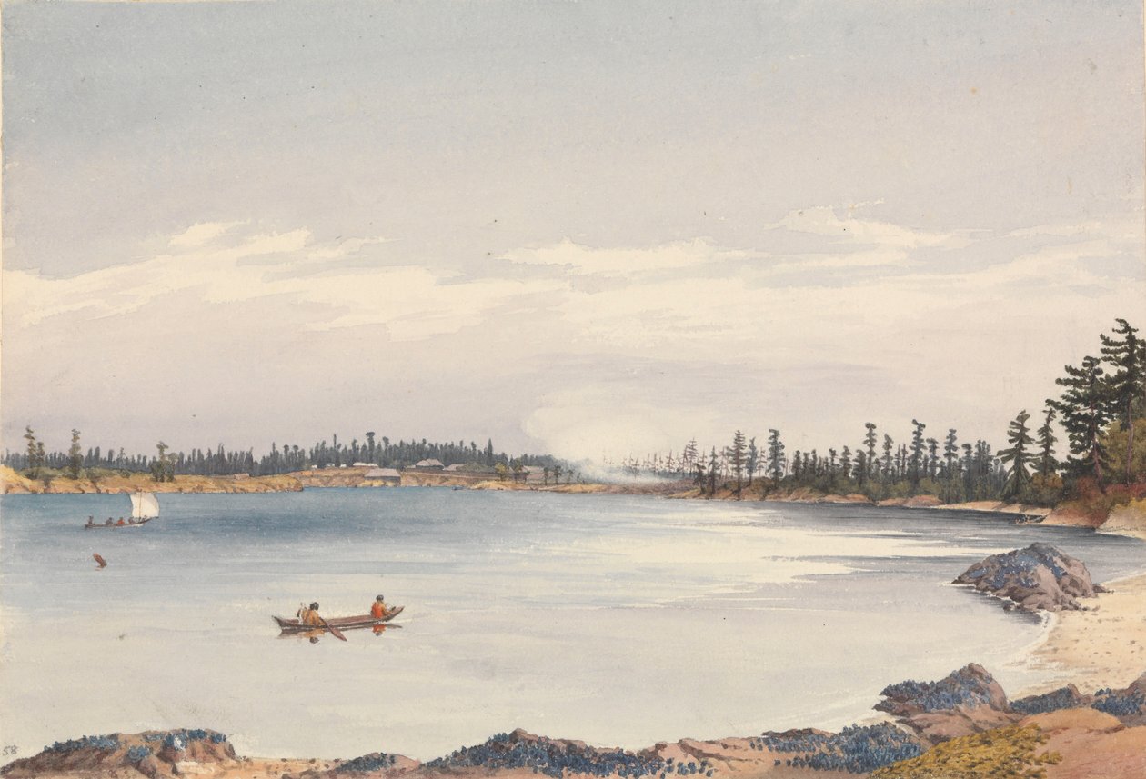 Victoria Settlement, Ilha de Vancouver, 13 de agosto de 1851 [Canadá] de Admiral Sir Edward Gennys Fanshawe