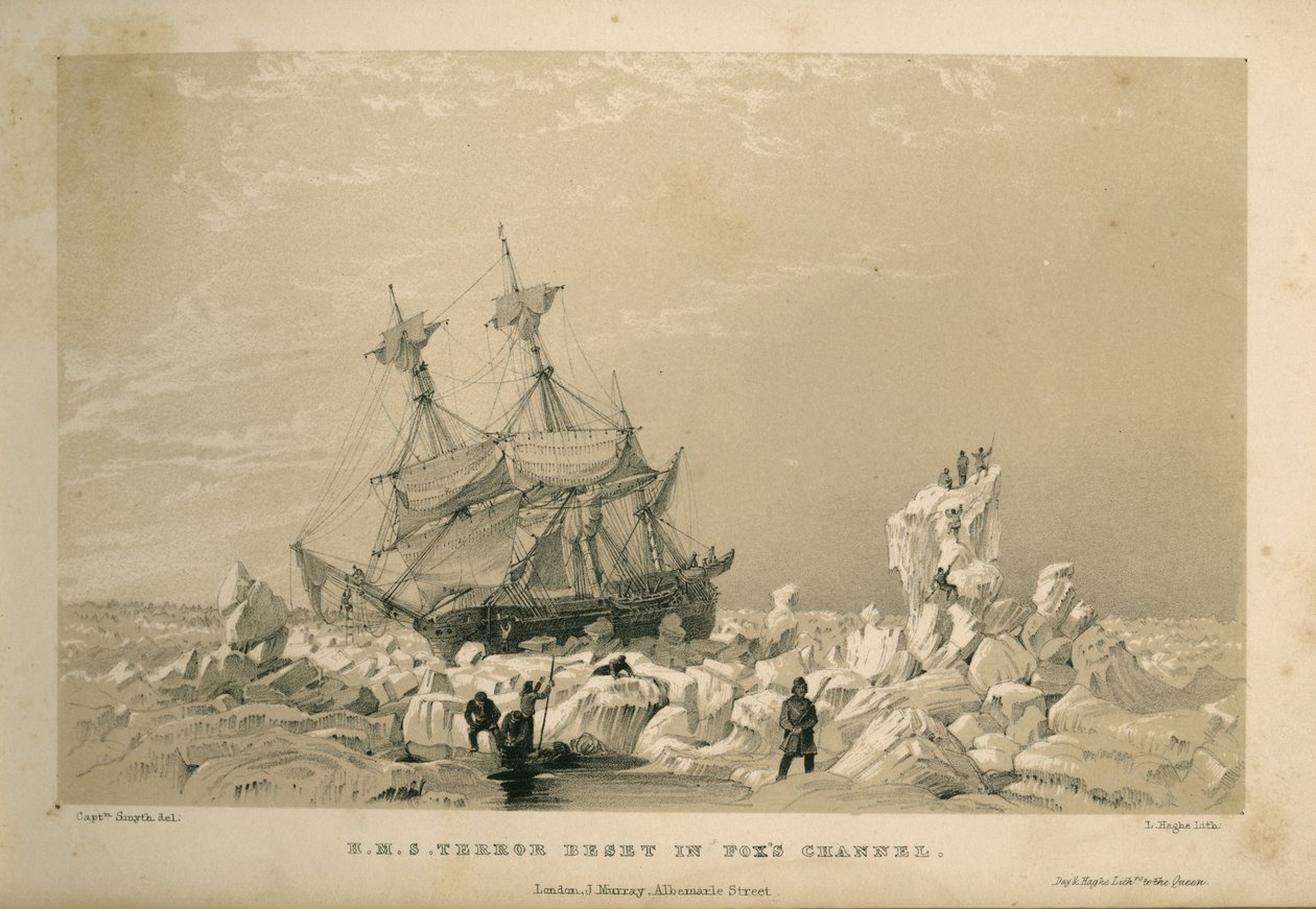 O H.M.S. Terror é atacado no Canal da Mancha de Admiral William Henry Smyth