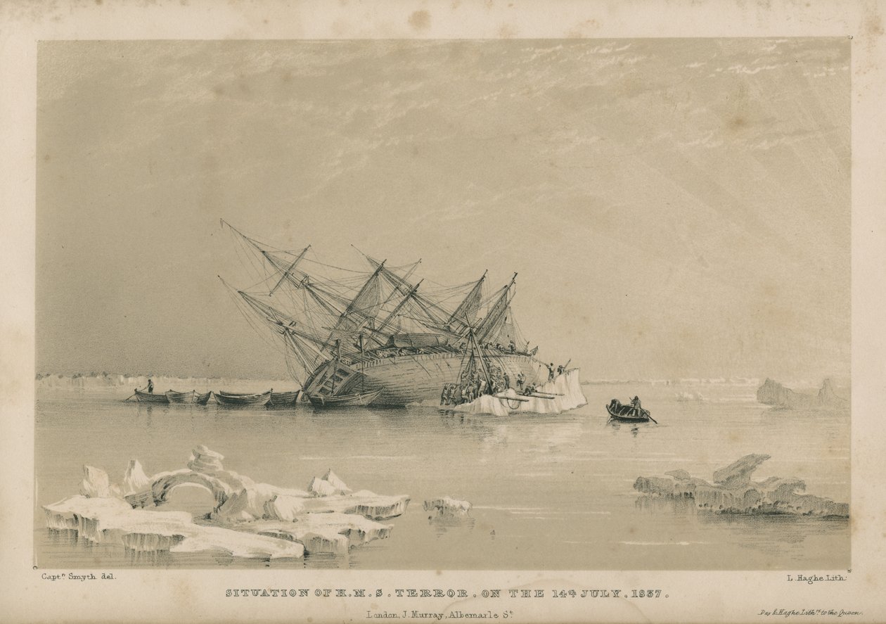 Situação do H.M.S. Terror a 14 de julho de Admiral William Henry Smyth