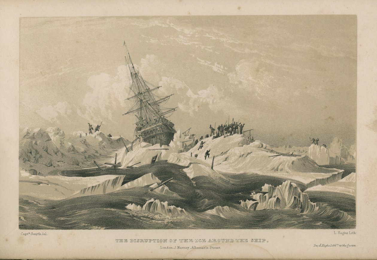 A rutura do gelo à volta do navio de Admiral William Henry Smyth