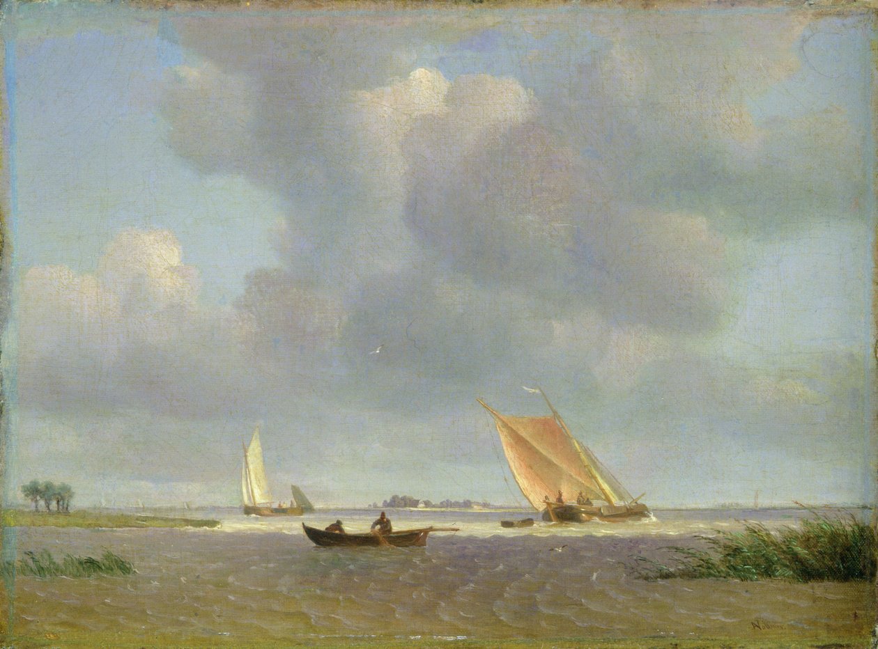 Uma brisa fresca no Elba, c.1830 de Adolf Vollmer