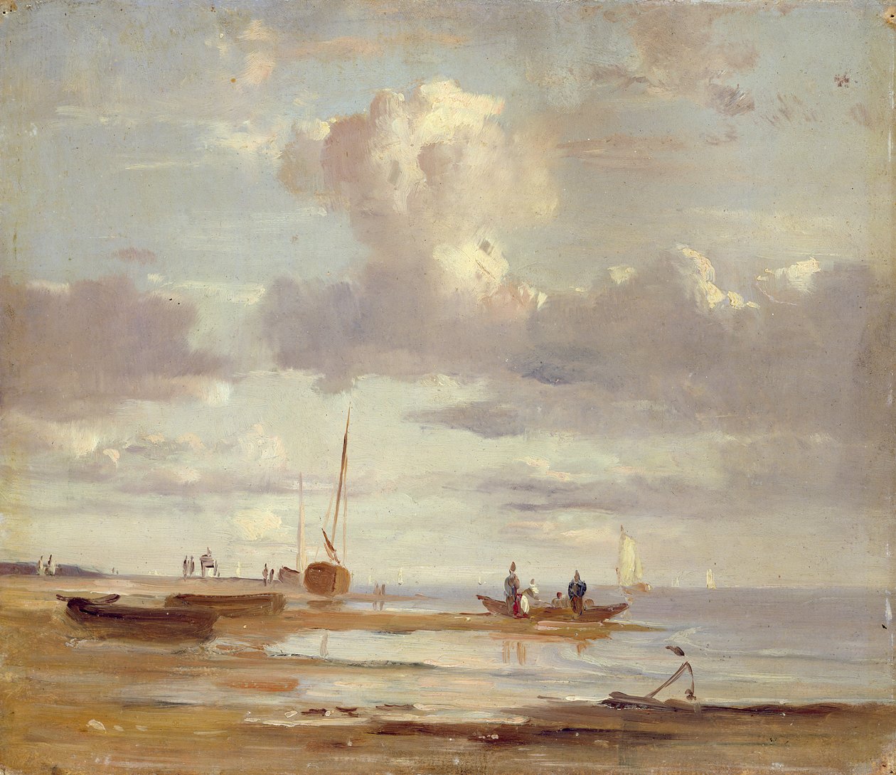 O Elba em Blankenesee (óleo sobre papel) de Adolf Vollmer