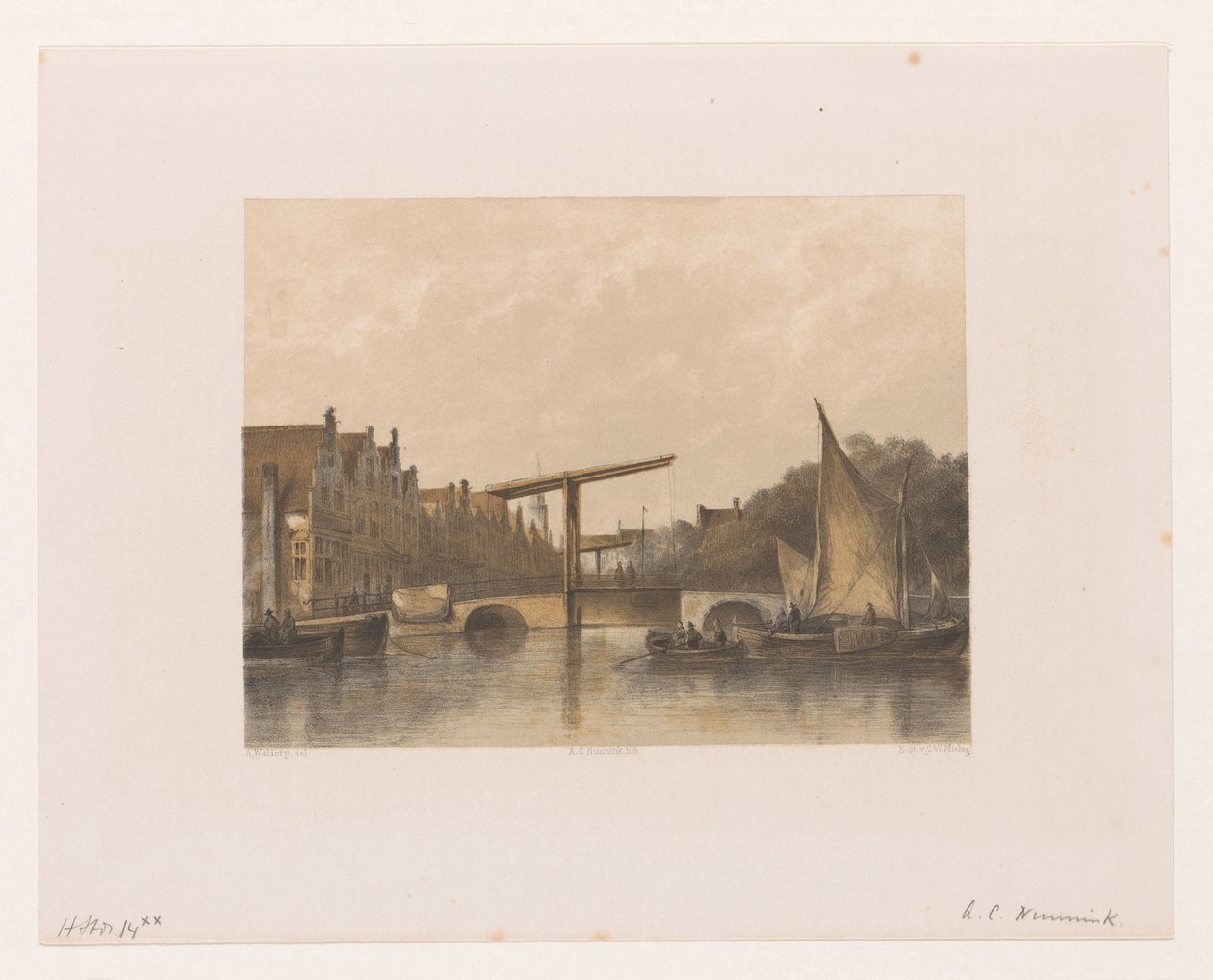 Vista do Zwanenburgwal de Adolf Carel Nunnink