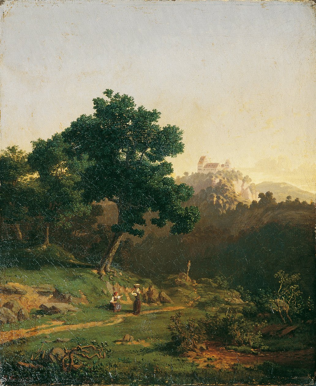 Paisagem com um castelo de Adolf Christian Baumann