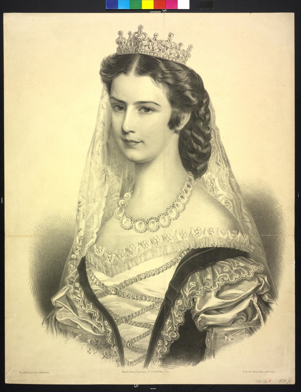 Imperatriz da Áustria Elisabeth (litografia) de Adolf Dauthage