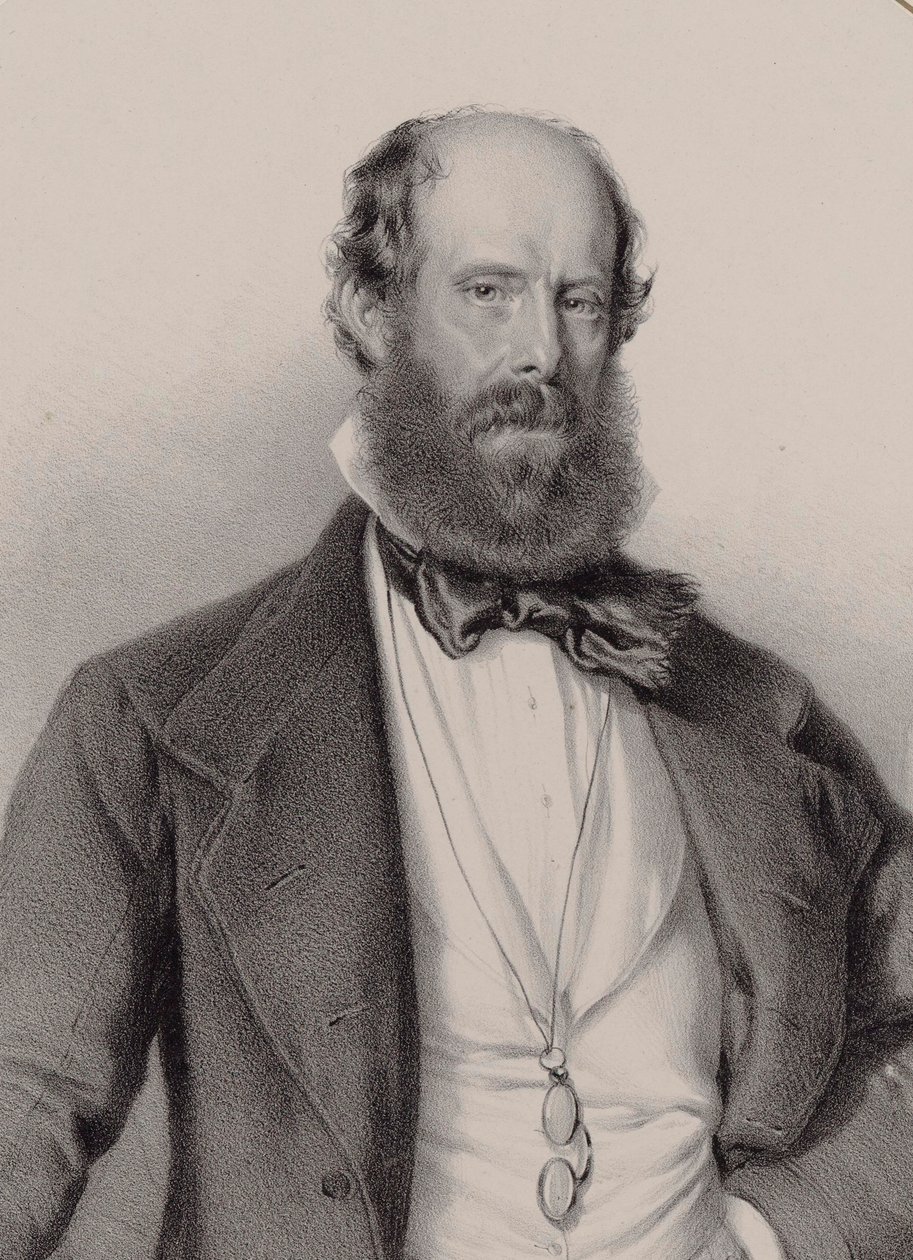 Retrato do compositor Luigi Ricci 1805-1859, 1858. de Adolf Dauthage