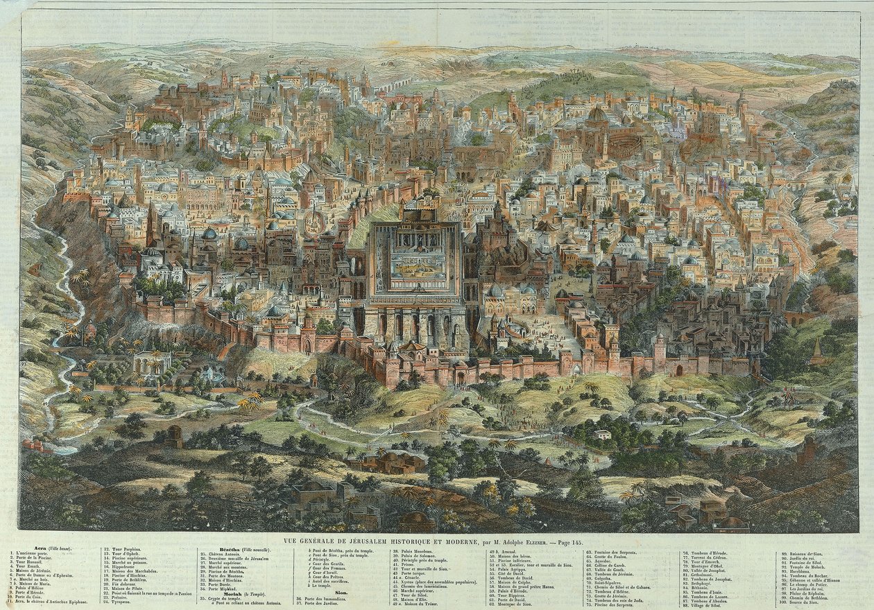 Uma Vista Geral de Jerusalém de Adolf Eltzner