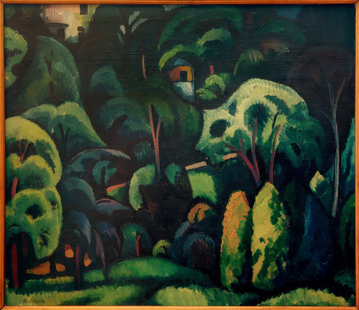 A.Erbslöh, Grande Parque em Calenberg - pintura, 1912 de Adolf Erbslöh