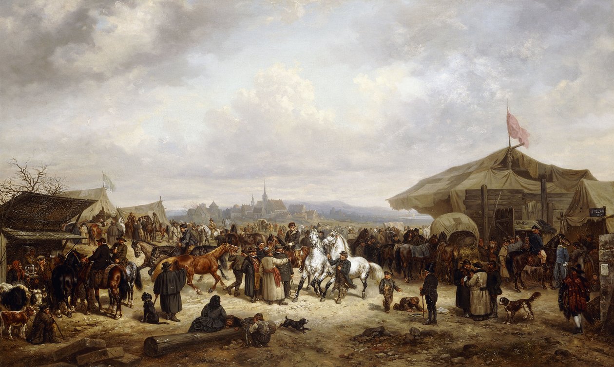 A Feira do Cavalo, 1863 de Adolf Friedrich