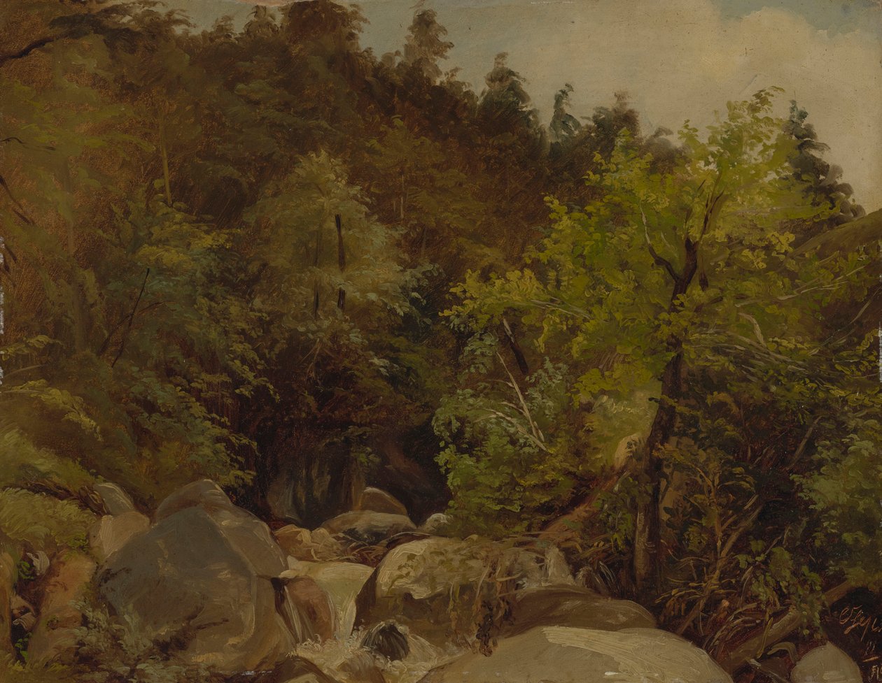 Cachoeira perto de Ohlstadt de Adolf Heinrich Lier