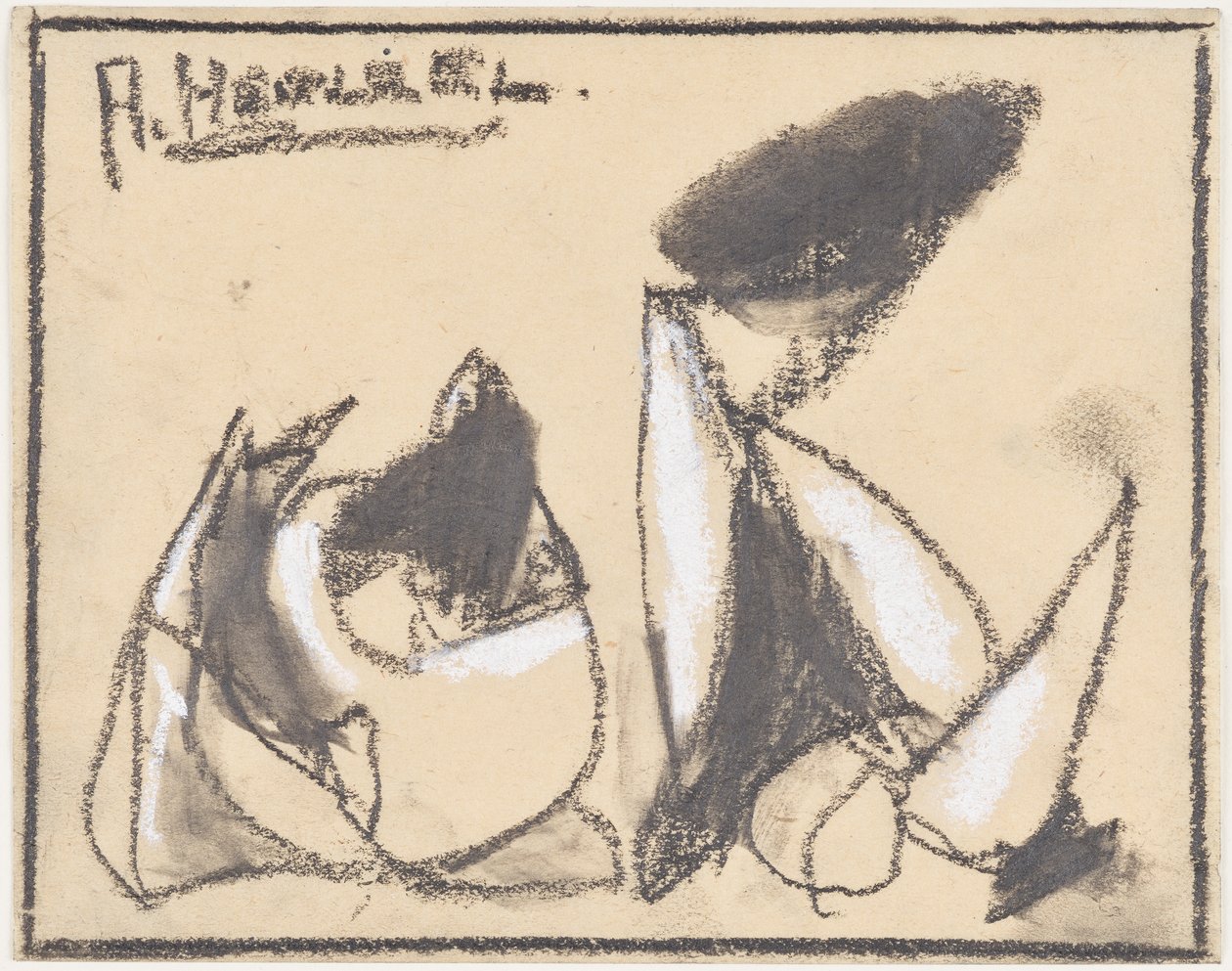 Composição abstrata de Adolf Holzel