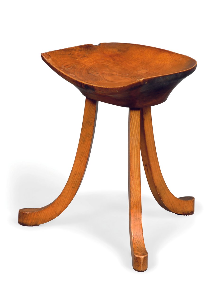 Banqueta de tripé, c.1905 (cinza) de Adolf Loos