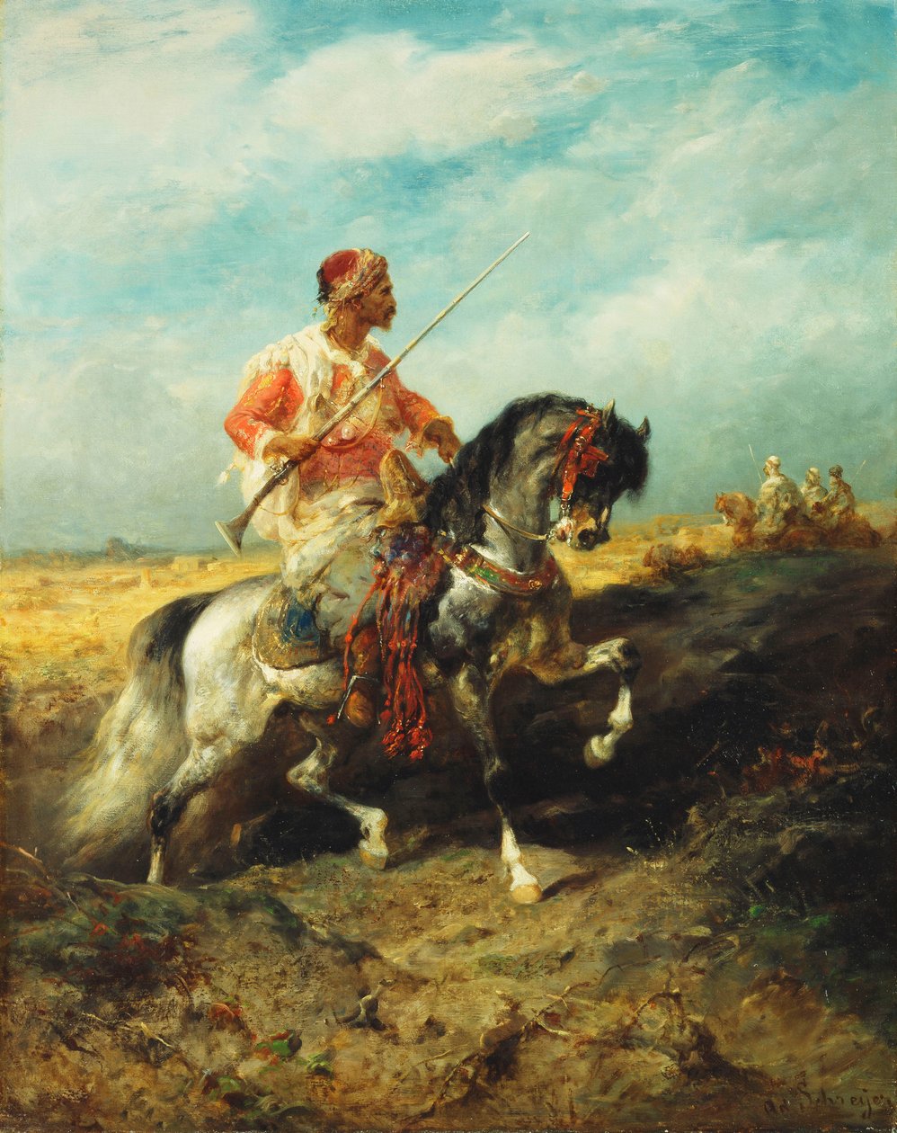 Um cavaleiro árabe, de Adolf Schreyer